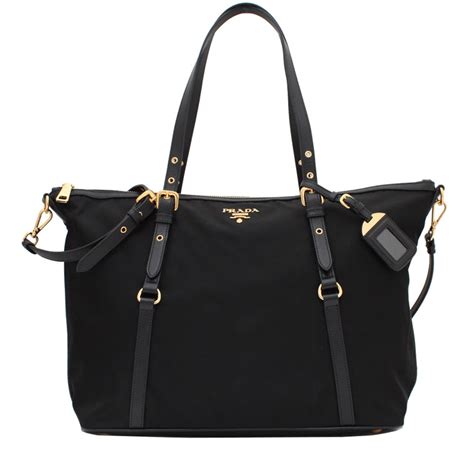 PRADA BR4253 TESSUTO+CINGHIA Nylon Leather Tote Bag 